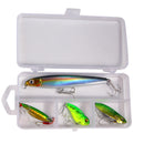 ZANLURE 4PCS Fishing Lure Set Rotating Tail Popper Topwater Swim Crankbait Artificial Hard Bait
