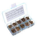 Suleve MXBN2 500Pcs M2/M2.5/M3 Metric Threaded Brass Knurl Round Insert Nut Assortment Set