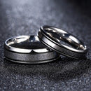 Silver Stainless Steel Women Men Couple Lover Ring Jewelry Gift For Wedding