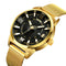 SKMEI 9166 Gold Case Business Style Men Wrist Watch Milan Stainless Steel Quartz Watches