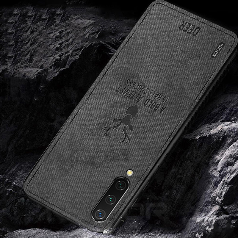 BAKEEY Deer Canvas Cloth Shockproof Protective Case for Xiaomi Mi A3 / Xiaomi Mi CC9E