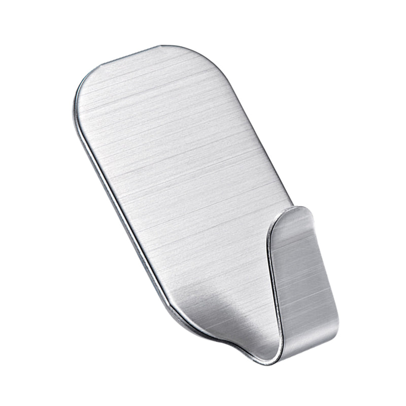 1 piece Single Hook Holder Stainless Steel Robe Towel Jacket Coat Bathroom Storage Silver