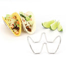 Metal Taco Holder Stand Stainless Steel 2 Slot Taco Display Rack Tacos Tray