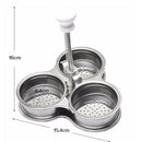 Stainless Steel Egg Poacher Easy Egg Boiling Poaching Rack Egg Boiler
