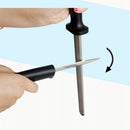 Round Sharpening Steel Fine Rod Stick Butchers Chef Sharpener Rod 30cm