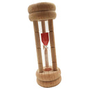 3 Minutes Wood Sandglass Sand Clock Timers Desktop Clock Decoration 10.5x4cm