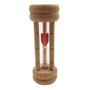 3 Minutes Wood Sandglass Sand Clock Timers Desktop Clock Decoration 10.5x4cm
