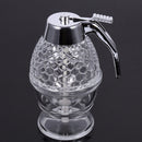 1pc Bee Hive Honey Syrup Dispenser Pot Jar 200ml Bee Hive with Trigger Stand