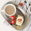 Small Tinplate Tray Snack Dessert Dishes Salad Plate Compote Food Serving Tray For Wedding Dinner,Freezer, Microwave and Dishwasher Safe
