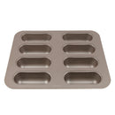 8 Cup Non-stick Mini Hotdog Tray Roasting Bread Baking Hotdog-shape Cake Pan