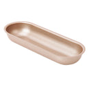 Hot Dog Bun Pan Hotdog Bread Mould Non Stick Bakeware 7 inch Oval Gold