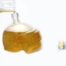 600ml 20oz Clear Glass Crystal Helmet-shaped Beer Vodka Bottle with Stopper