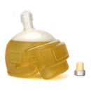 600ml 20oz Clear Glass Crystal Helmet-shaped Beer Vodka Bottle with Stopper