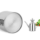 450ml Stainless Steel Oil & Vinegar Dispensers Kitchen Pot Handle Cruet,Leak-proof,Shatterproof,Dustproof Spout