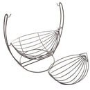 Fruit Bowl Basket Holder Hold Nest Wire Kitchen Dinning Table Rack 2 Tier
