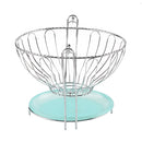 Fruit Drainer Basket Fruit Bowl Holder Storage Basket Stand Iron Wire Rack,Decorative Countertop Centerpiece or Serving Storage Basket,Easy to Clean