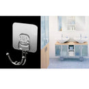 Stainless Steel Wall Mount Self Adhesive Sticky Double Hook Bathroom Kitchen