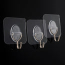 Wall Door House Home Plastic Small Self Adhesive Sticky Hooks Holder Clear