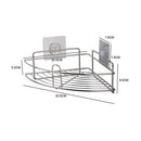 Adhesive Storage Caddy for Bath Shower Rack Wall Corner Basket Shelf Holder
