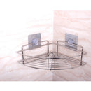 Adhesive Storage Caddy for Bath Shower Rack Wall Corner Basket Shelf Holder