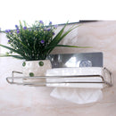 Non Rust Self Adhesive Bathroom Toilet Paper Caddy Organiser Shelf Stainless
