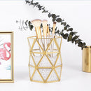 Geometric Design Cosmetic and Makeup Brush Holder Desktop Storage Organizer