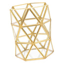 Geometric Design Cosmetic and Makeup Brush Holder Desktop Storage Organizer