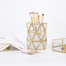 Geometric Design Cosmetic and Makeup Brush Holder Desktop Storage Organizer