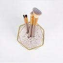 Geometric Design Cosmetic and Makeup Brush Holder Desktop Storage Organizer