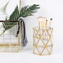 Geometric Design Cosmetic and Makeup Brush Holder Desktop Storage Organizer