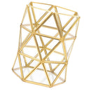 Geometric Design Cosmetic and Makeup Brush Holder Desktop Storage Organizer