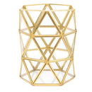 Geometric Design Cosmetic and Makeup Brush Holder Desktop Storage Organizer
