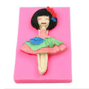 1pc Sugarcraft Dancing Girl Silicone Cake Decorating Mould Art Craft DIY