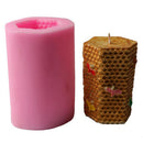 Honeycomb Silicone Mould Fondant Icing Cake Cupcake Topper Clay Candle Mold (9.5x4.7x4cm)