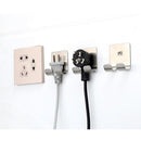 Self-adhesive Bath Paste Linked Stainless Hook Power Cord Plug Holder Sticky