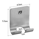 Self-adhesive Bath Paste Linked Stainless Hook Power Cord Plug Holder Sticky