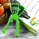 Kitchen Non-slip Plastic Handle Manual Lemon Squeezer Juicer Green