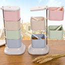 4-Tier Plastic Revolving Spice Rack Jars Kitchen Seasoning Storage Organizer