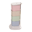 4-Tier Plastic Revolving Spice Rack Jars Kitchen Seasoning Storage Organizer