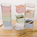 4-Tier Plastic Revolving Spice Rack Jars Kitchen Seasoning Storage Organizer