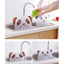 Unique Plastic Panda Sucker Kitchen Sink Wash Dishes Water Splash Baffle New