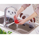 Unique Plastic Panda Sucker Kitchen Sink Wash Dishes Water Splash Baffle New
