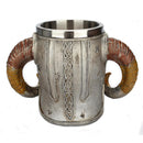 3D Skull Mugs Stainless Steel Resin Cup Skeleton Knight Beer Mug,18oz
