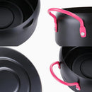 Japanese Tempura Fryer Pot, Mini Deep Fry Pan with Drainer, 7 Inch (18 cm)