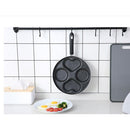 4 in 1 Egg Pancake Multi Sectional Frying Pan 4 Dimples hole frypan 28cm