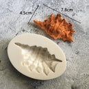 Silicone Fondant Cake Decorating Mould Conch Shells Baking Sugarcraft Mold 2 (9.2x6.5x2.2cm)