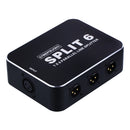 Audio Case 3-Pin Xlr Mic Input Signal Splitter 6 Outputs XLR Cable to connect a plurality of Active Speakers