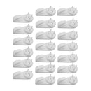 20pcs Plastic Hard Wall Picture Hook Frame Photos Mirror Hanging White