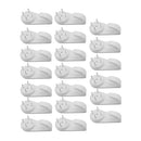 20pcs Plastic Hard Wall Picture Hook Frame Photos Mirror Hanging White