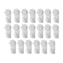 20pcs Plastic Hard Wall Picture Hook Frame Photos Mirror Hanging White